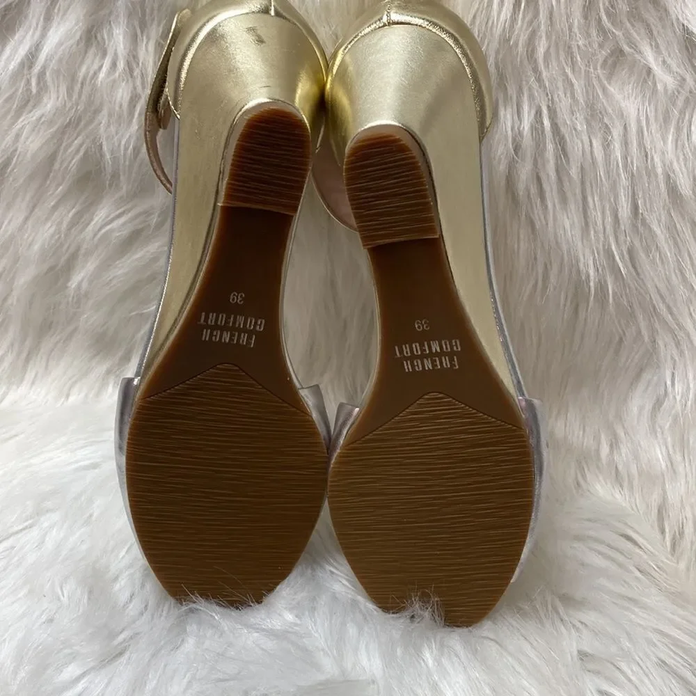FRENCH COMFORT Champ/Silver Wedge Sandal‎
